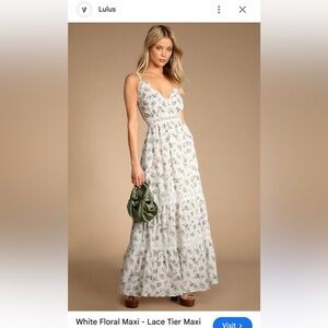 Floral Maxi Dress with Lace Details